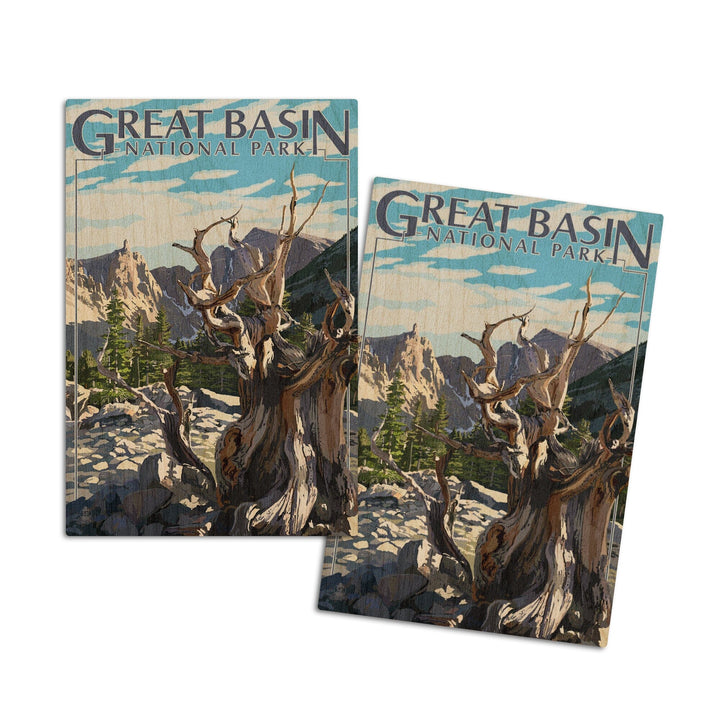 Great Basin National Park, Wheeler Peak, Lantern Press Artwork, Wood Signs and Postcards Wood Lantern Press 4x6 Wood Postcard Set 