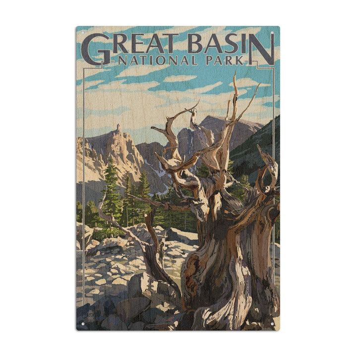 Great Basin National Park, Wheeler Peak, Lantern Press Artwork, Wood Signs and Postcards Wood Lantern Press 6x9 Wood Sign 