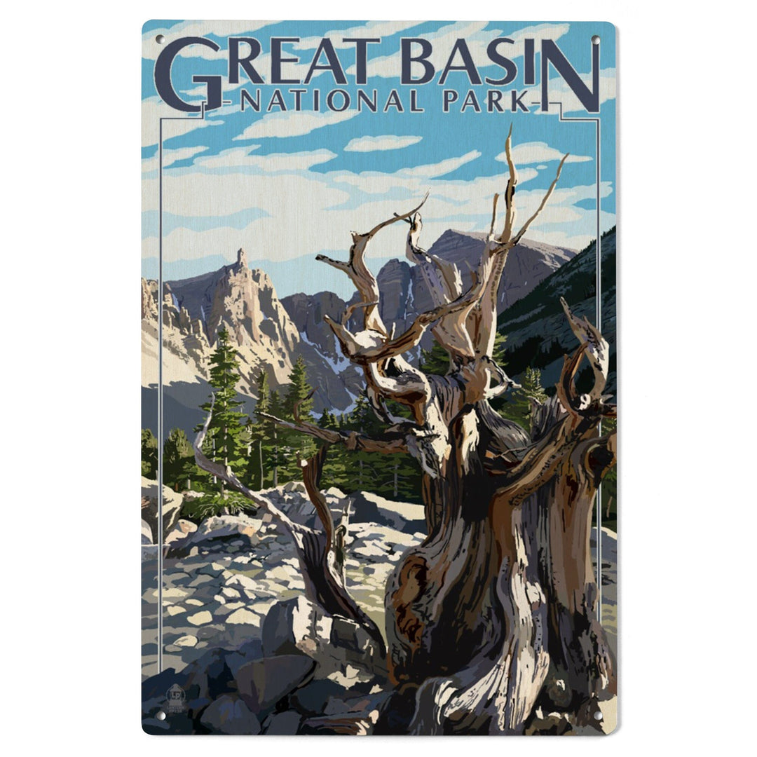 Great Basin National Park, Wheeler Peak, Lantern Press Artwork, Wood Signs and Postcards Wood Lantern Press 