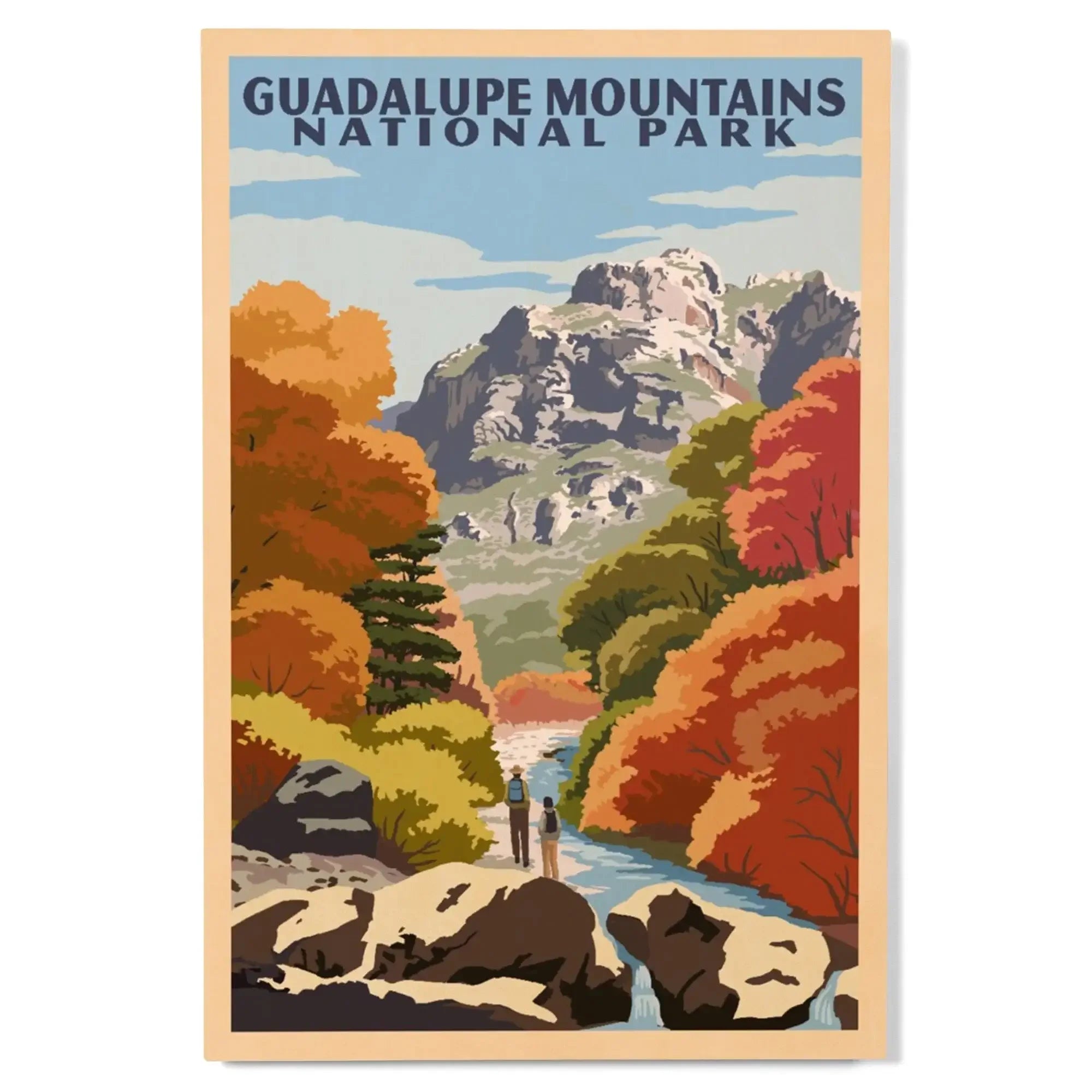 Guadalupe Mountains National Park, WPA Style, Lantern Press Artwork, W