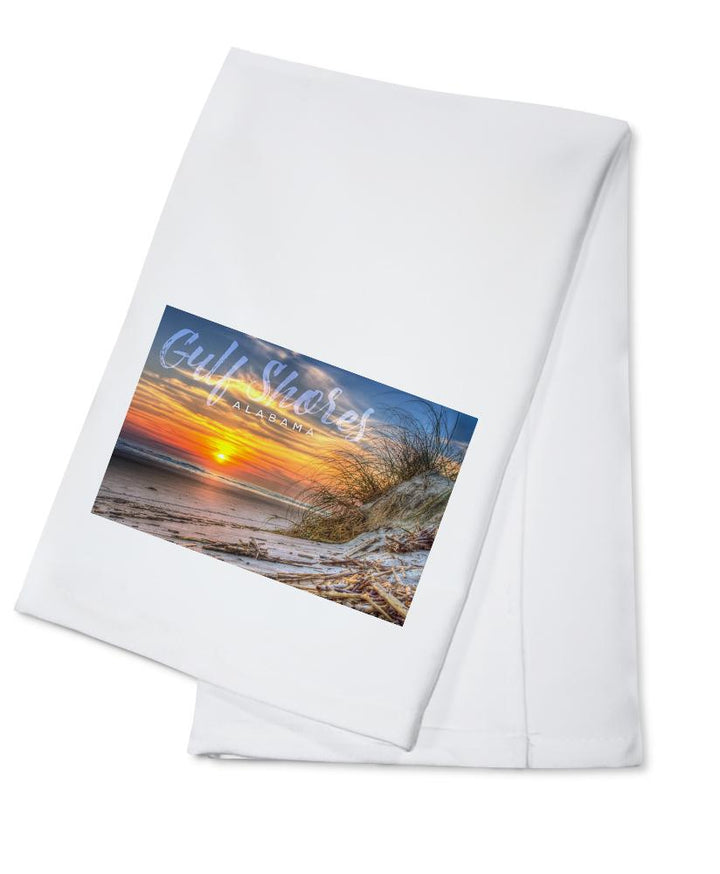 Gulf Shores, Alabama, Sunset on Beach, Lantern Press Photography, Towels and Aprons Kitchen Lantern Press Cotton Towel 