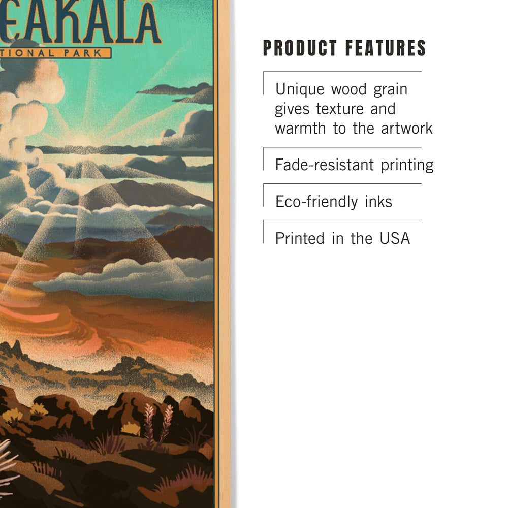 Haleakala National Park, Lithograph National Park Series, Lantern Press Artwork, Wood Signs and Postcards Wood Lantern Press 