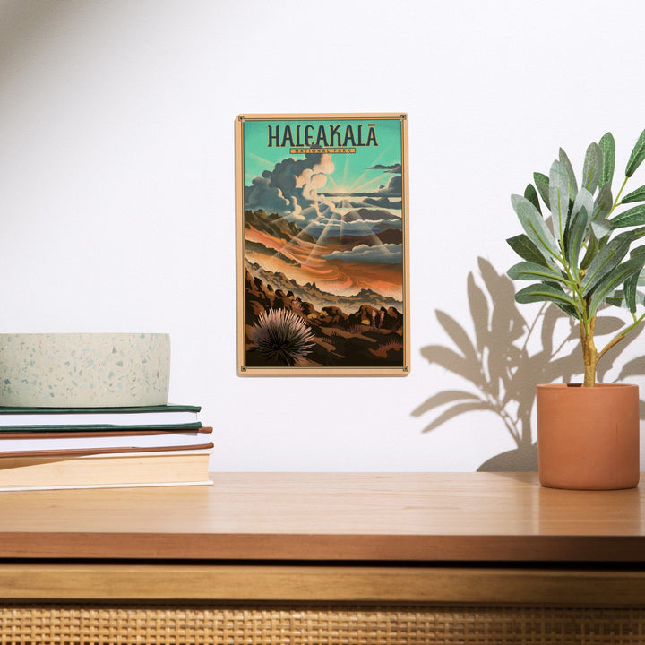 Haleakala National Park, Lithograph National Park Series, Lantern Press Artwork, Wood Signs and Postcards Wood Lantern Press 