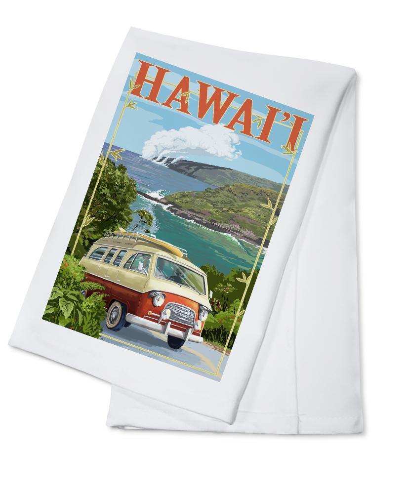 Hawaii, Camper Van, Lantern Press Artwork, Towels and Aprons Kitchen Lantern Press 