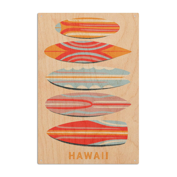 Hawaii, Secret Surf Spot Collection, Surfboards, Unlimited Quiver, Lantern Press Artwork, Wood Signs and Postcards Wood Lantern Press 10 x 15 Wood Sign 