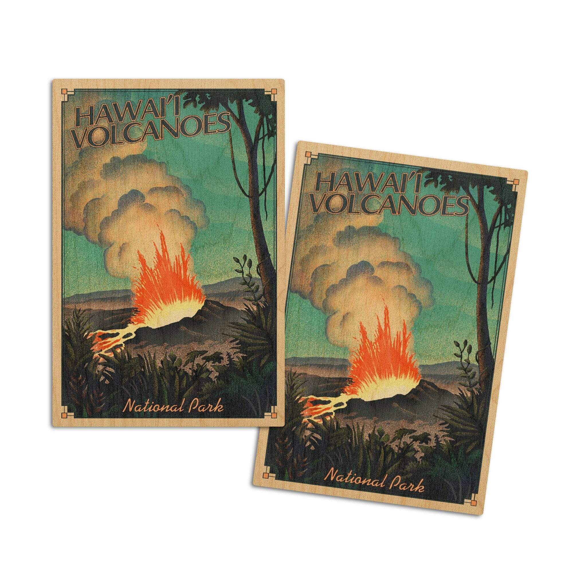 Hawaii Volcanoes National Park, Lithograph National Park Series