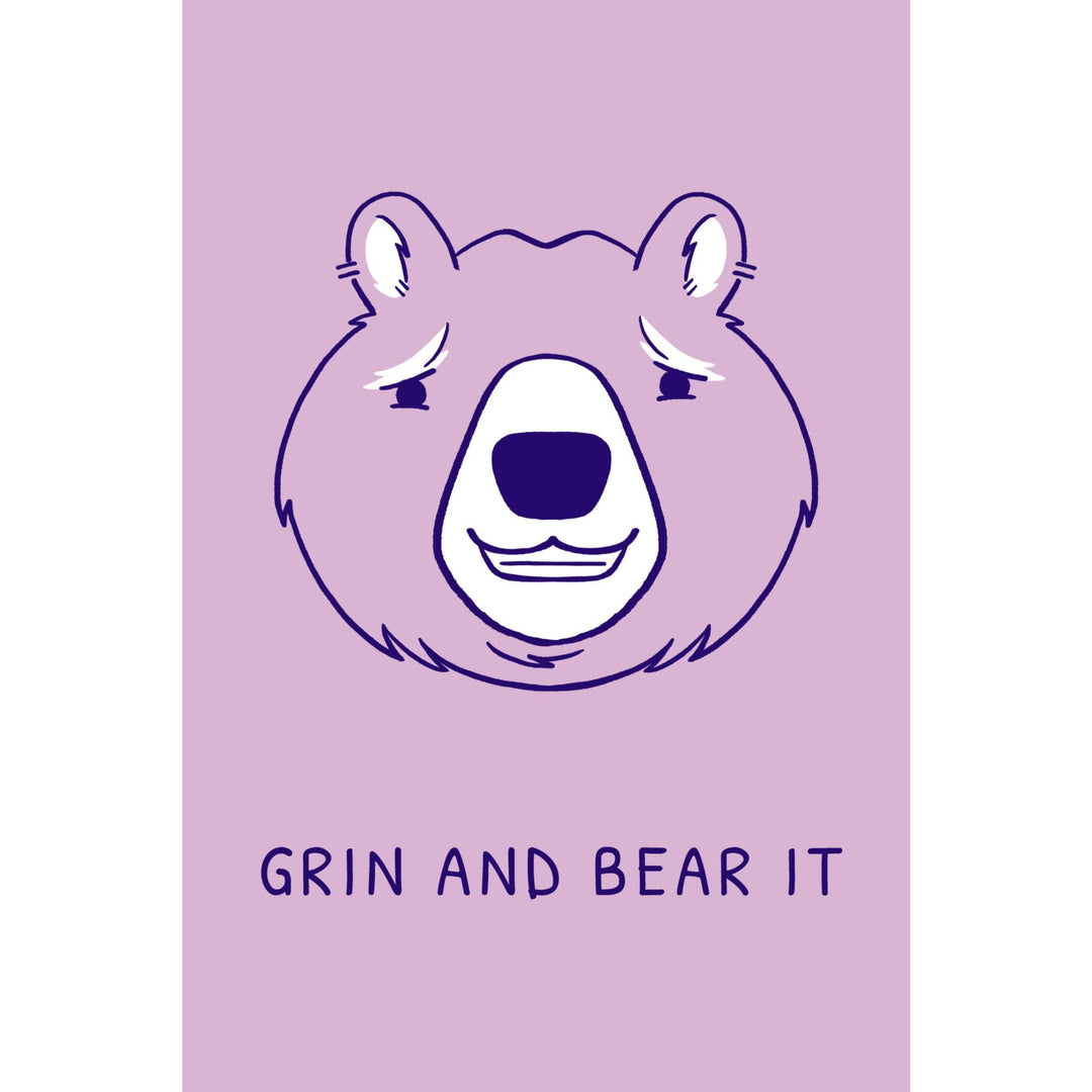 Humorous Animals Collection, Bear, Grin And Bear It, Towels and Aprons Kitchen Lantern Press 