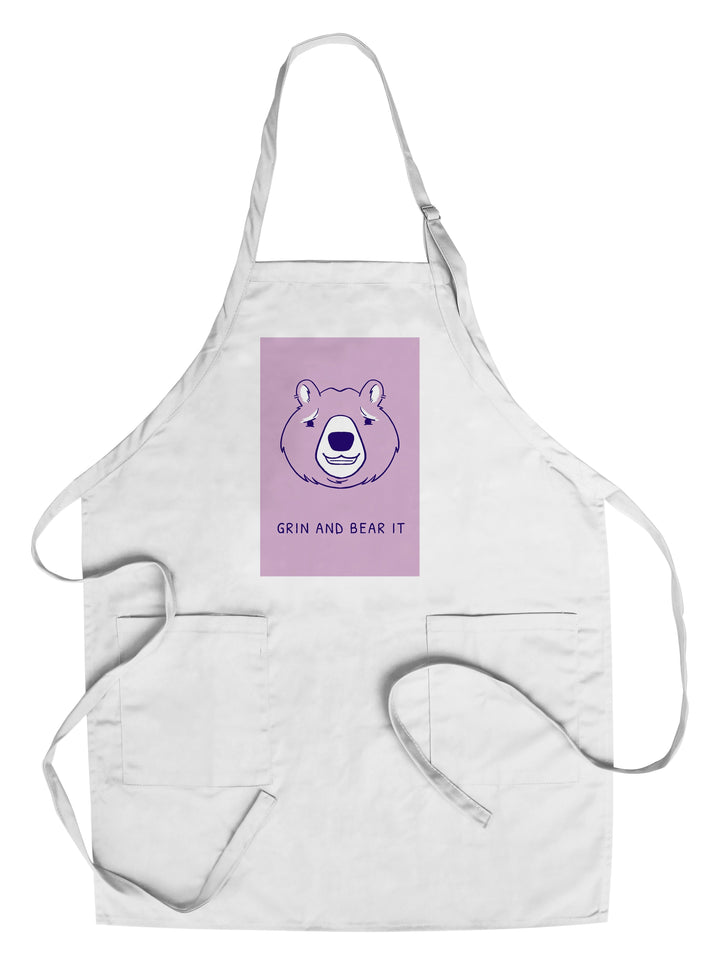 Humorous Animals Collection, Bear, Grin And Bear It, Towels and Aprons Kitchen Lantern Press Chef's Apron 