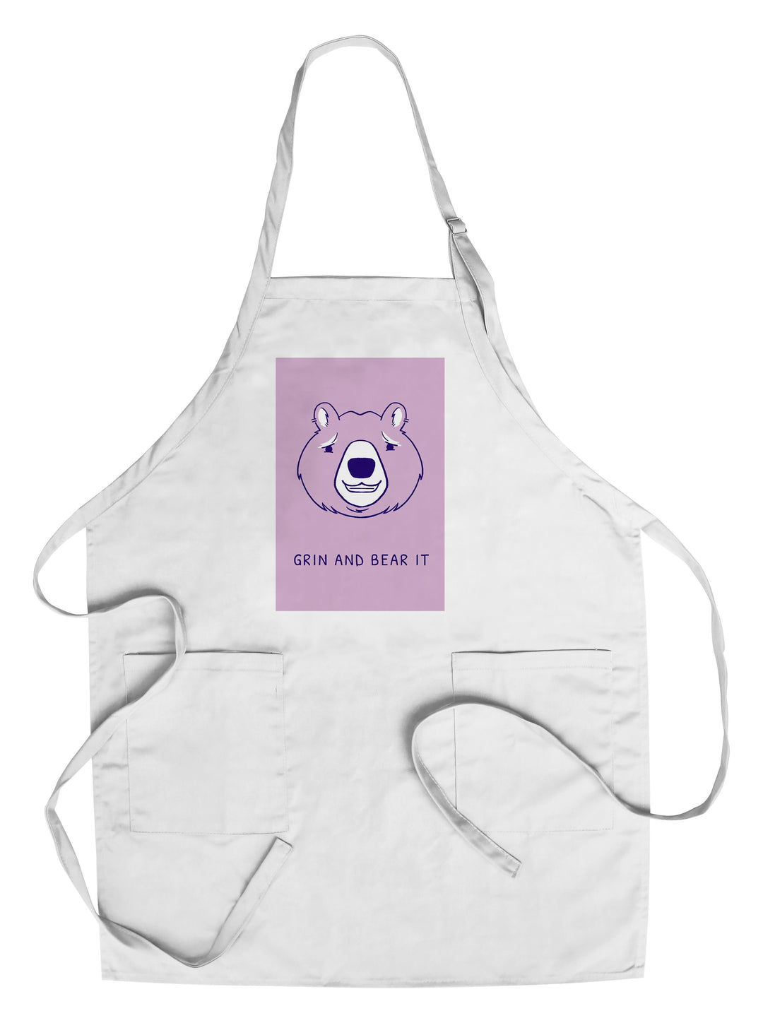 Humorous Animals Collection, Bear, Grin And Bear It, Organic Cotton Kitchen Tea Towels - Lantern Press