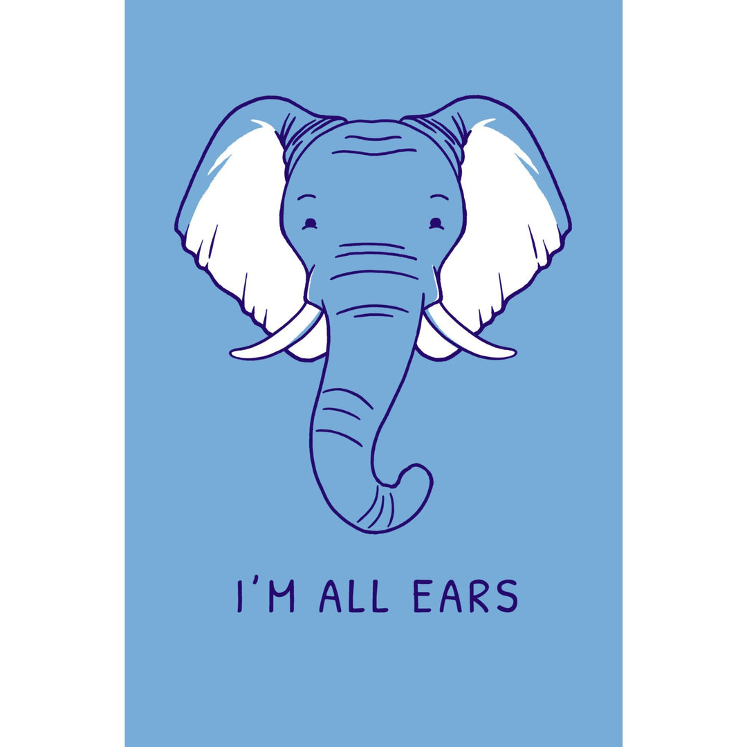 Humorous Animals Collection, Elephant, I'm All Ears, Towels and Aprons Kitchen Lantern Press 