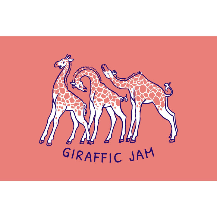 Humorous Animals Collection, Giraffe, Giraffic Jam, Contour, Towels and Aprons Kitchen Lantern Press 
