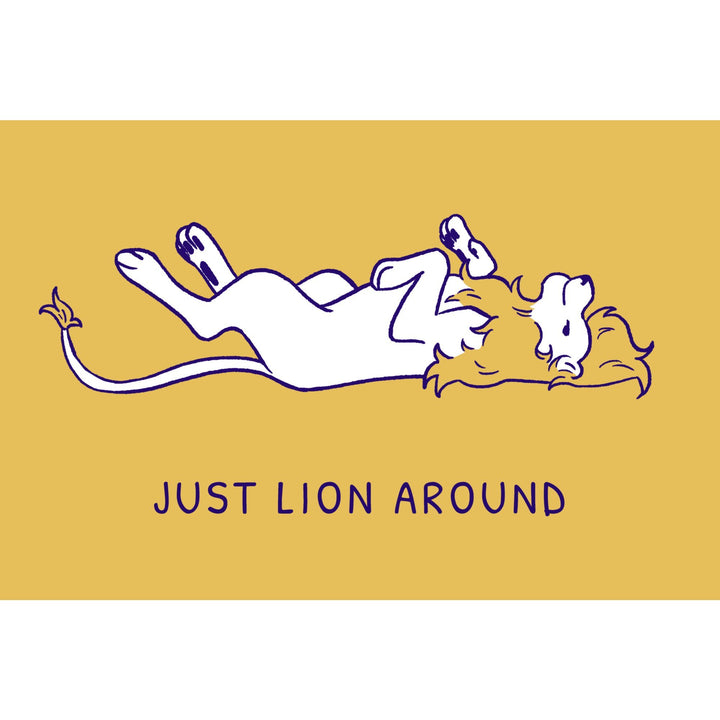 Humorous Animals Collection, Lion, Just Lion Around, Towels and Aprons Kitchen Lantern Press 