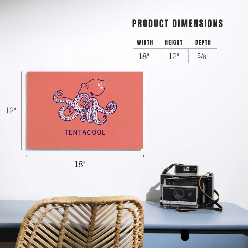 Humorous Animals Collection, Octopus, Tentacool, Wood Signs and Postcards - Lantern Press