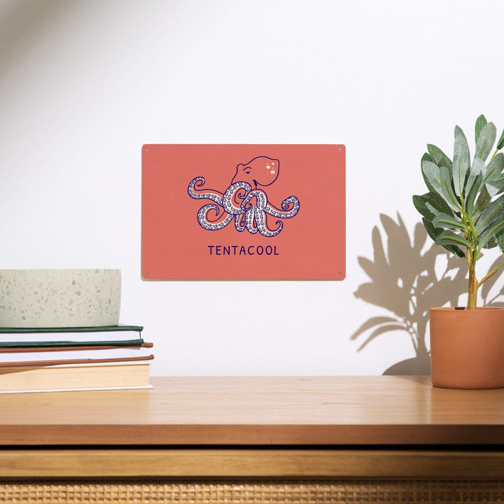 Humorous Animals Collection, Octopus, Tentacool, Wood Signs and Postcards Wood Lantern Press 