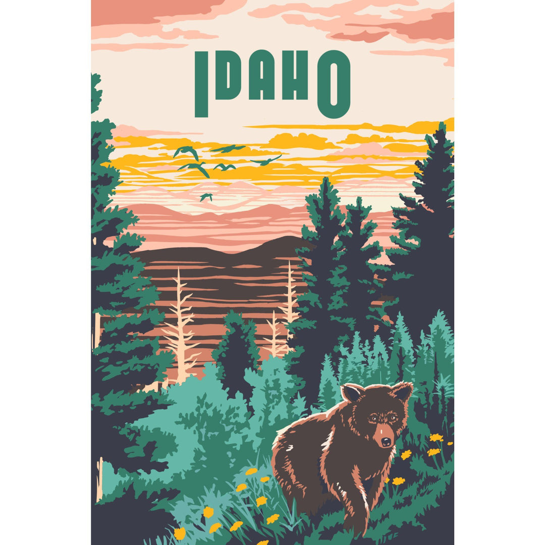 Idaho, Explorer Series, Lantern Press Artwork, Towels and Aprons Kitchen Lantern Press 