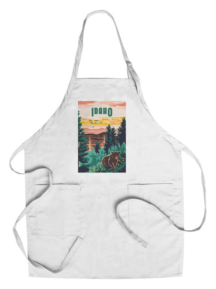Idaho, Explorer Series, Lantern Press Artwork, Towels and Aprons Kitchen Lantern Press Chef's Apron 