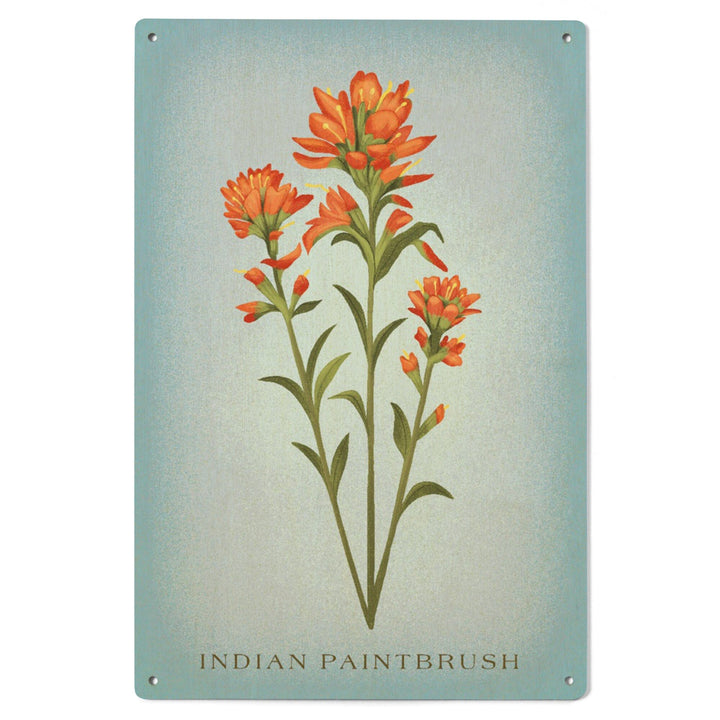 Indian Paintbrush, Vintage Flora, Lantern Press Artwork, Wood Signs and Postcards Wood Lantern Press 