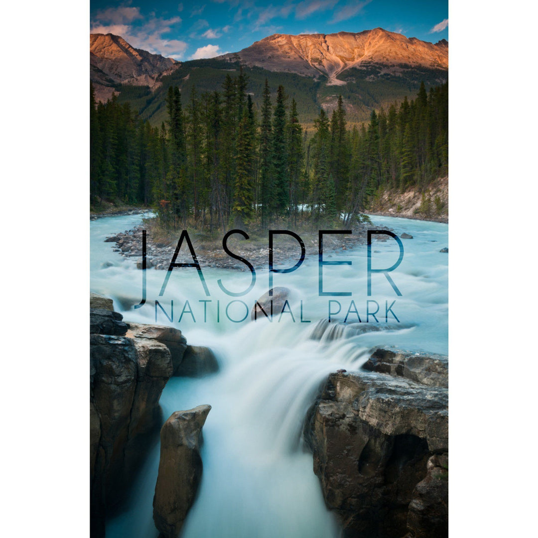 Jasper National Park, Alberta, Canada, Sunwapta Falls, Lantern Press Photography, Stretched Canvas Canvas Lantern Press 