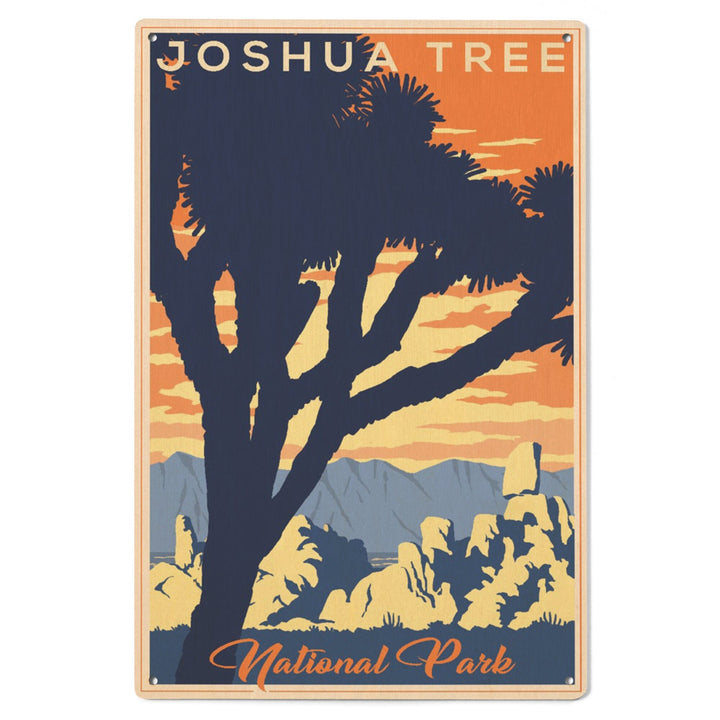 Joshua Tree National Park, California, Lithograph, Lantern Press Artwork, Wood Signs and Postcards Wood Lantern Press 