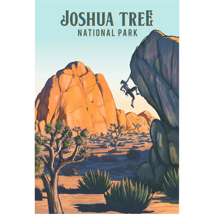Joshua Tree National Park, California, Painterly National Park Series, Stretched Canvas Canvas Lantern Press 