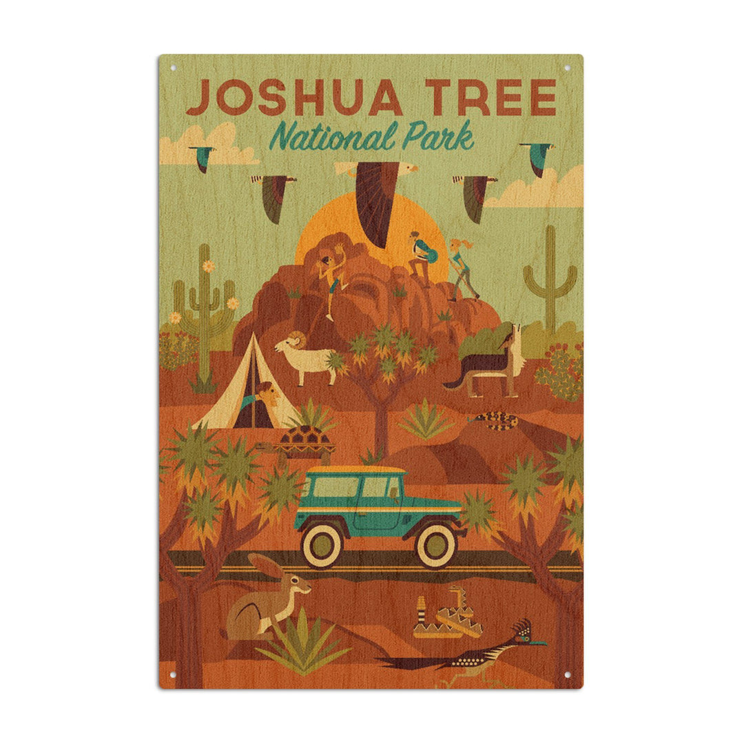 Joshua Tree National Park Geometric, Wood Signs and Postcards - Lantern Press