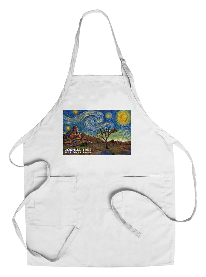 Joshua Tree National Park, Starry Night National Park Series, Lantern Press Artwork, Towels and Aprons Kitchen Lantern Press Chef's Apron 