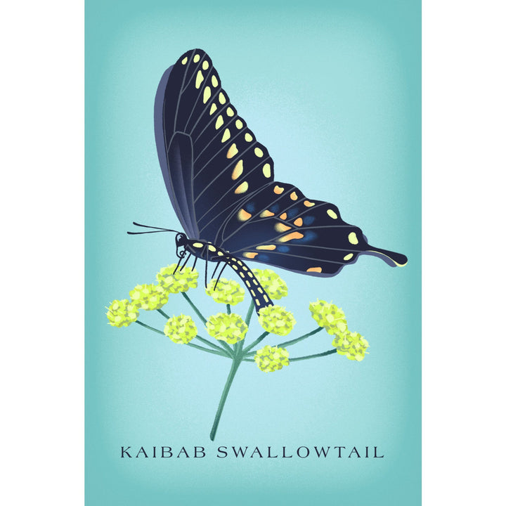 Kaibab Swallowtail, Vintage Flora, Lantern Press Artwork, Towels and Aprons Kitchen Lantern Press 