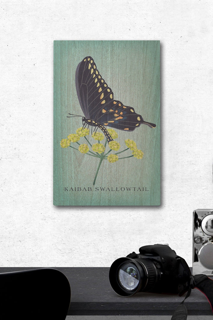 Kaibab Swallowtail, Vintage Flora, Lantern Press Artwork, Wood Signs and Postcards Wood Lantern Press 12 x 18 Wood Gallery Print 