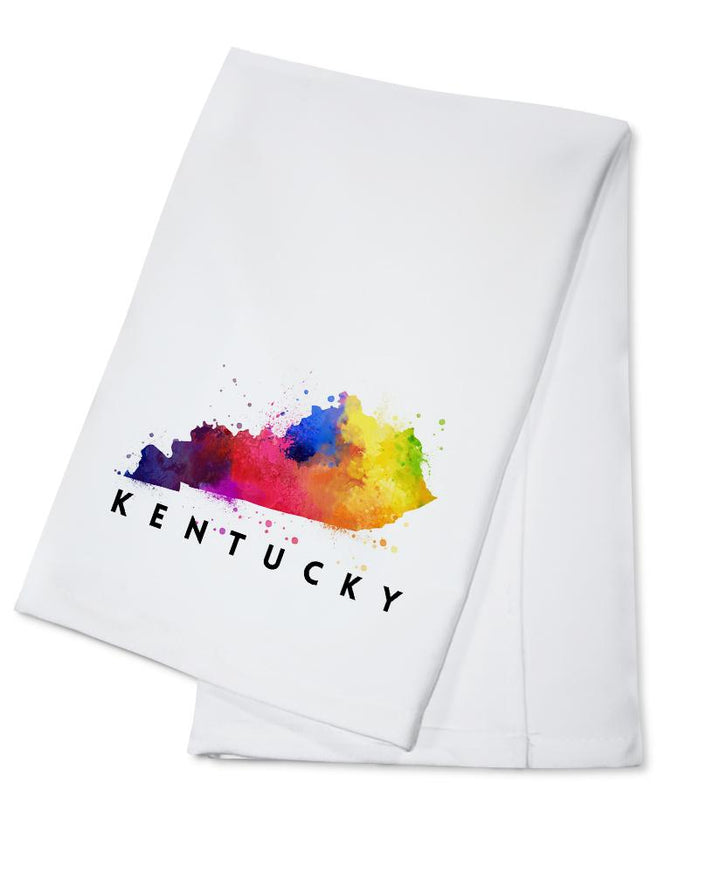 Kentucky, State Abstract Watercolor, Lantern Press Artwork, Towels and Aprons Kitchen Lantern Press Cotton Towel 