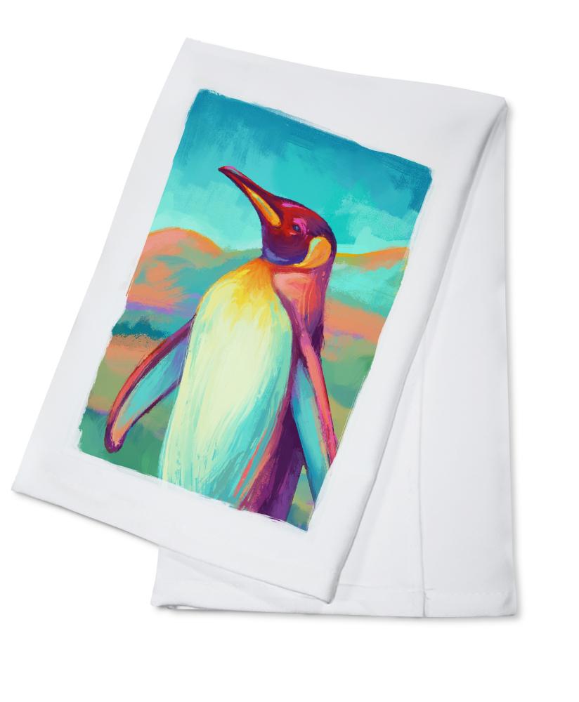 King Penguin, Vivid, Lantern Press Artwork, Towels and Aprons Kitchen Lantern Press 