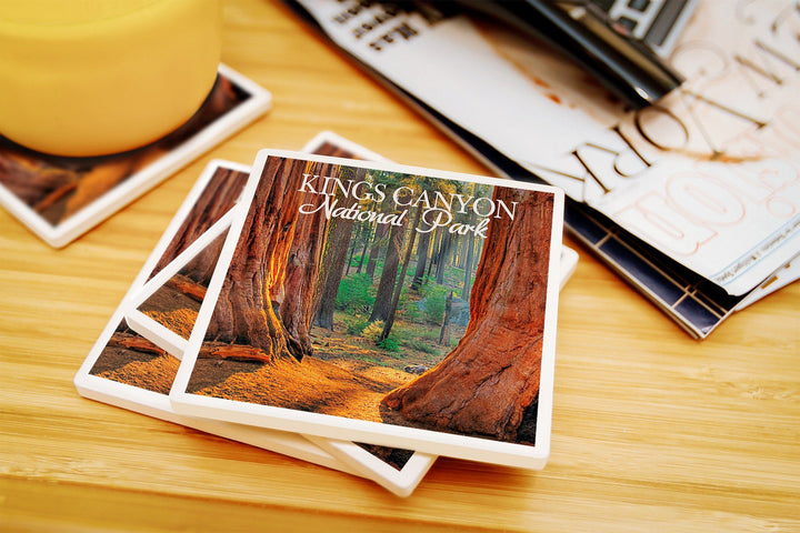 Kings Canyon National Park, California, Grants Grove, Lantern Press Photography, Coaster Set Coasters Lantern Press 
