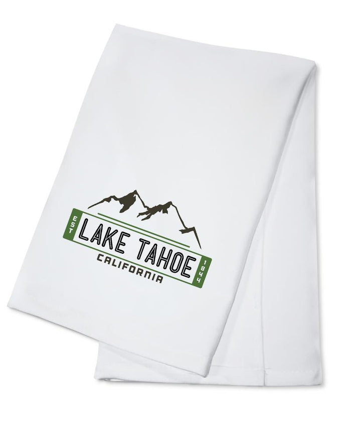 Lake Tahoe, California, Mountain, Contour, Vector, Lantern Press Artwork, Towels and Aprons Kitchen Lantern Press Cotton Towel 