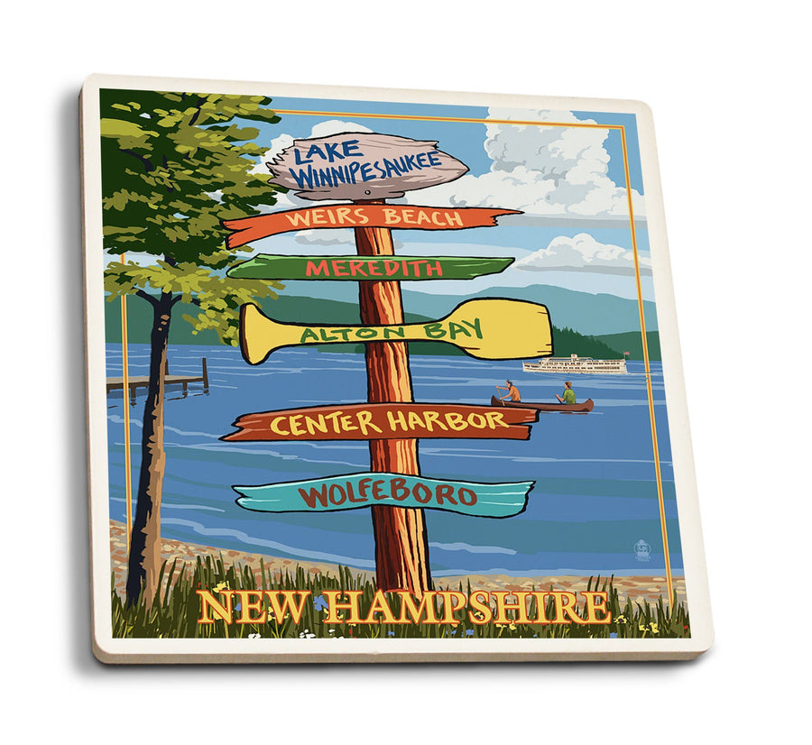 Lake Sunapee, New Hampshire - Pinup Girl Fishing' Art Print - Lantern Press