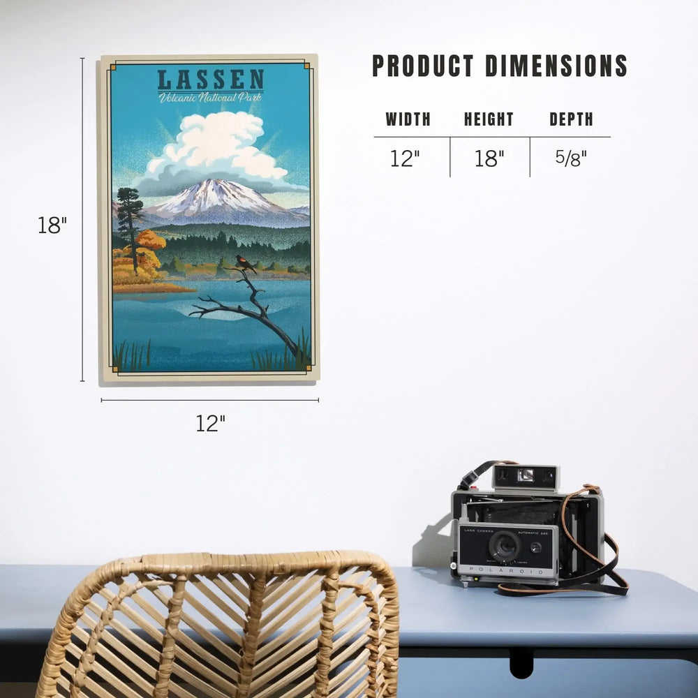 Lassen Volcanic National Park, California, Lithograph National Park Series, Lantern Press Artwork, Wood Signs and Postcards - Lantern Press