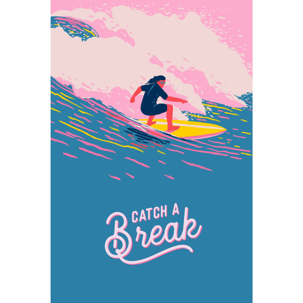 Life's A Ride Collection, Surfing, Catch a Break, Tote Bag Totes Lantern Press 
