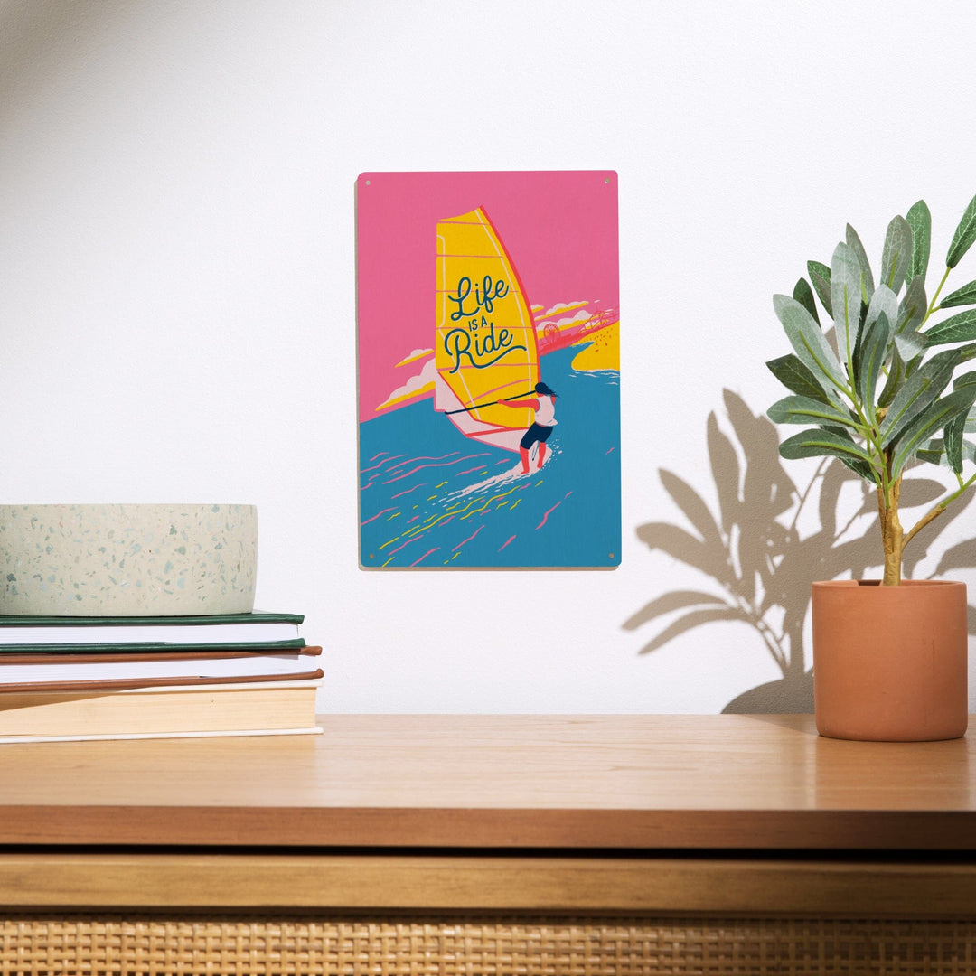 Life's A Ride Collection, Windsurfing, Life is a Ride, Wood Signs and Postcards Wood Lantern Press 