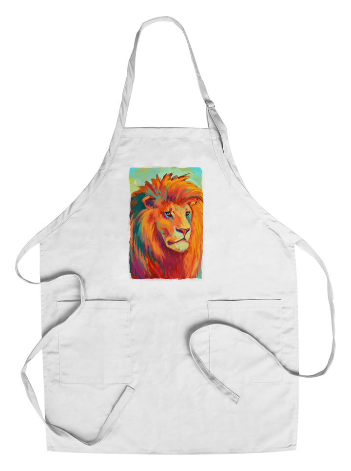 Lion, Vivid, Lantern Press Artwork, Towels and Aprons Kitchen Lantern Press Chef's Apron 