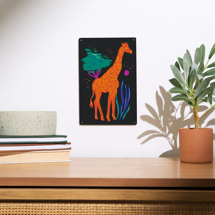 Lush Environment Collection, Giraffe, Wood Signs and Postcards Wood Lantern Press 