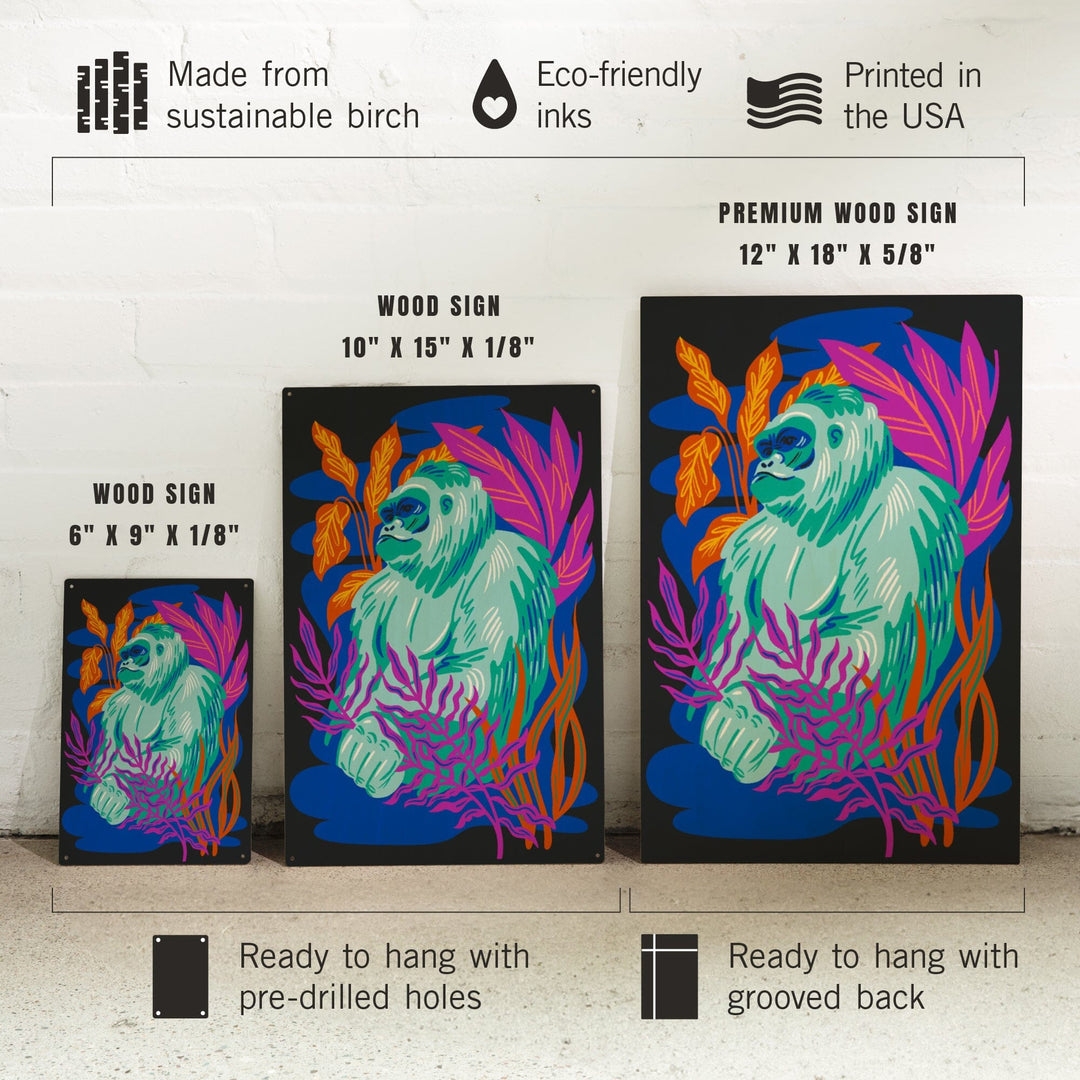 Lush Environment Collection, Gorilla and Foliage, Wood Signs and Postcards Wood Lantern Press 