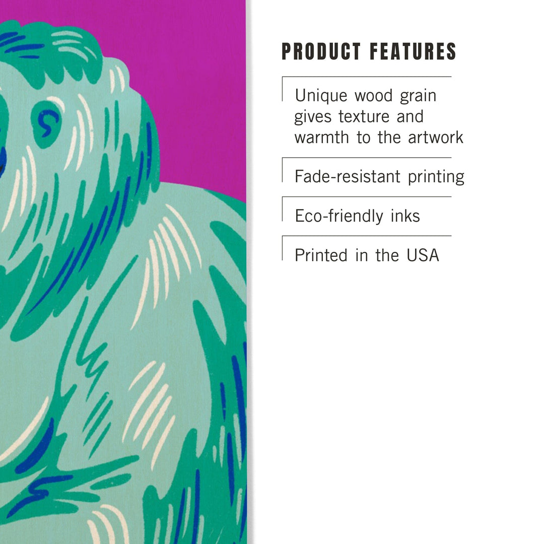 Lush Environment Collection, Gorilla Portrait, Wood Signs and Postcards Wood Lantern Press 