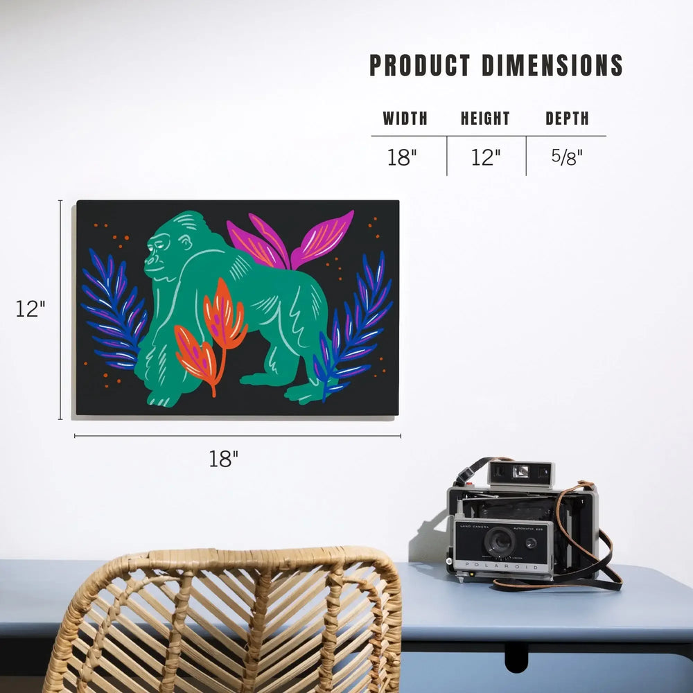 Lush Environment Collection, Gorilla, Wood Signs and Postcards - Lantern Press