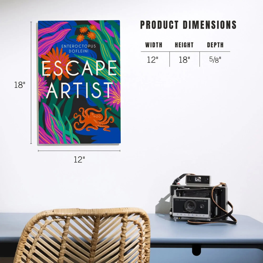 Lush Environment Collection, Octopus Foliage, Escape Artist, Wood Signs and Postcards - Lantern Press