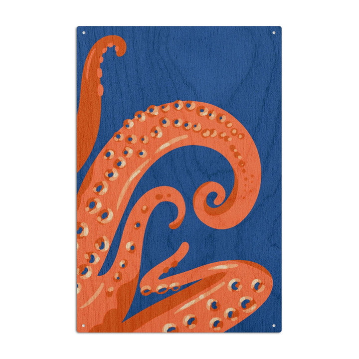 Lush Environment Collection, Octopus Tentacles, Wood Signs and Postcards Wood Lantern Press 6x9 Wood Sign 