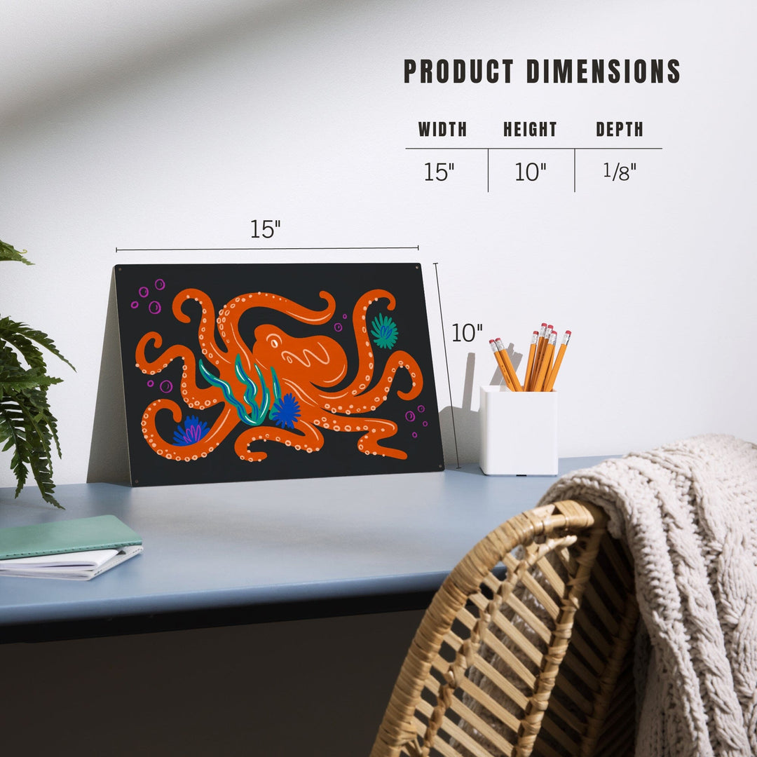 Lush Environment Collection, Octopus, Wood Signs and Postcards Wood Lantern Press 