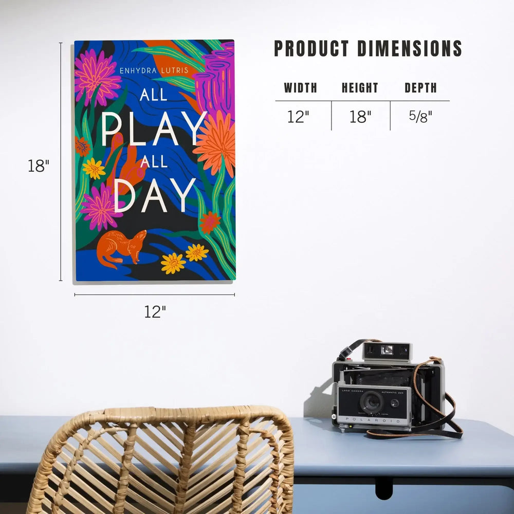Lush Environment Collection, Sea Otter Foliage, All Play All Day, Wood Signs and Postcards - Lantern Press
