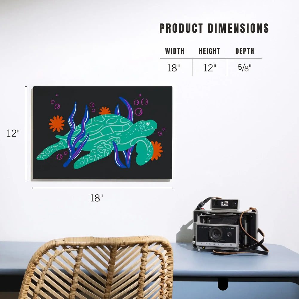 Lush Environment Collection, Sea Turtle, Wood Signs and Postcards - Lantern Press