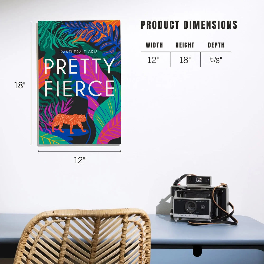 Lush Environment Collection, Tiger Foliage, Pretty Fierce, Wood Signs and Postcards - Lantern Press