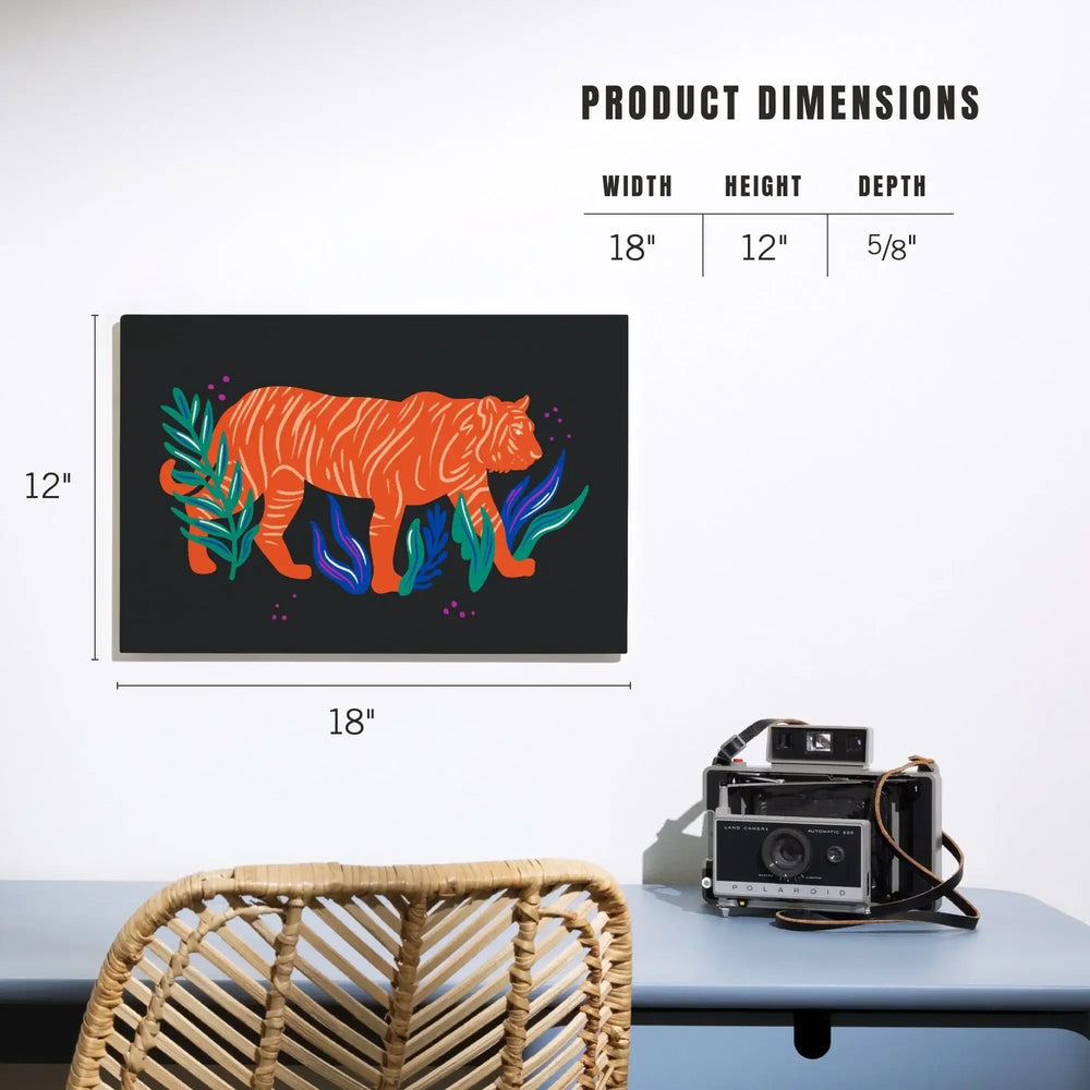 Lush Environment Collection, Tiger, Wood Signs and Postcards - Lantern Press