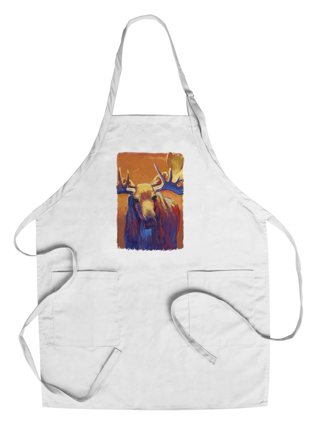 Moose, Vivid, Lantern Press Artwork, Towels and Aprons Kitchen Lantern Press Chef's Apron 