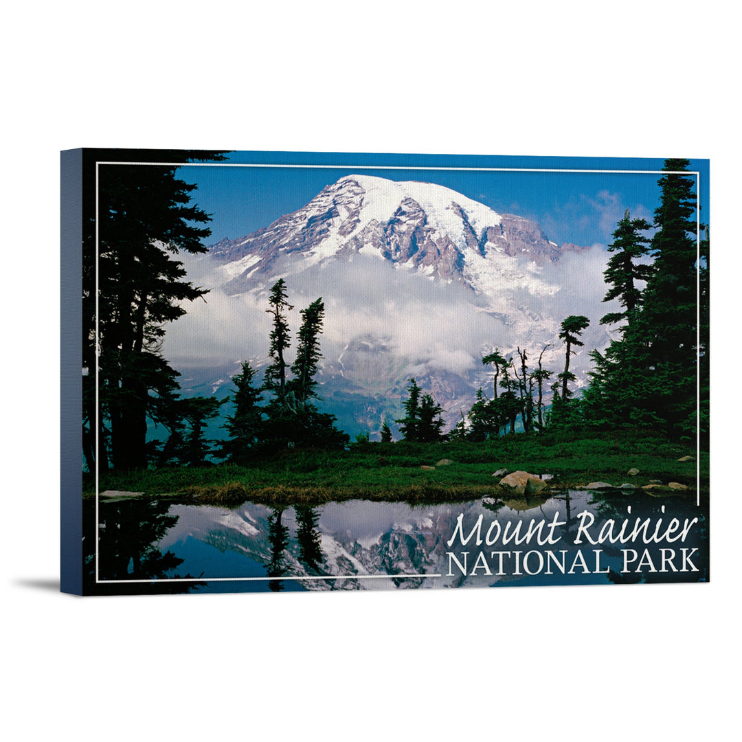 Mount Rainier National Park, Reflection Lake, Lantern Press Photography, Stretched Canvas Canvas Lantern Press 16x24 Stretched Canvas 
